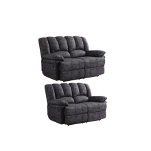 Torino Grey Fabric 2+2 Recliner Sofa Set