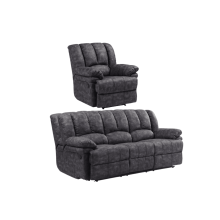 Torino Grey Fabric 3+1 Recliner Sofa Set