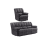 Torino Grey Fabric 3+1 Recliner Sofa Set 1