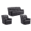 Torino Grey Fabric 3 +1+1 Seater Recliner Sofa Set 1