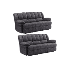 Torino Grey Fabric 3+3 Recliner Sofa Set