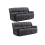 Torino Grey Fabric 3+3 Recliner Sofa Set 1