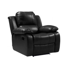 Valencia Black Leather Recliner Armchair