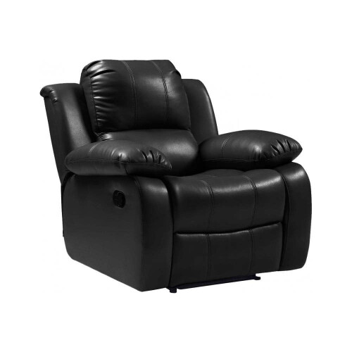 Valencia Black Leather Recliner Armchair