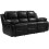 Valencia Black Leather 3 Seater Recliner Sofa 1