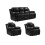 Valencia Black Leather Recliner 3+1+1 Seater Sofa Set 1