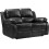 Valencia Black Leather Electric Recliner 2 Seater Sofa 1