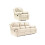 Valencia Cream Leather Recliner 3+1 Seater Sofa Set 1