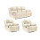 Valencia Cream Leather Recliner 3+1+1 Seater Sofa Set 1