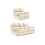 Valencia Cream Leather Recliner 3+2 Seater Sofa Set 1