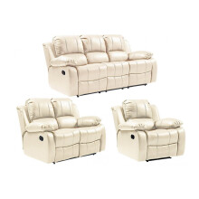 Valencia Cream Leather Recliner 3+2+1 Seater Sofa Set
