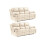 Valencia Cream Leather Recliner 3+3 Seater Sofa Set 1