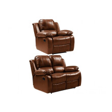 Valencia Tan Leather Recliner 2+1 Seater Sofa Set