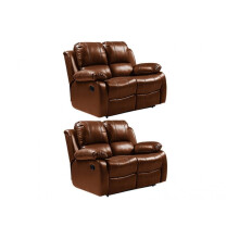 Valencia Tan Leather Recliner 2+2 Seater Sofa Set