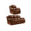 Valencia Tan Leather Recliner 3+1 Seater Sofa Set 1