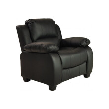 Valerie Black Leather Armchair