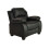 Valerie Black Leather Armchair 1