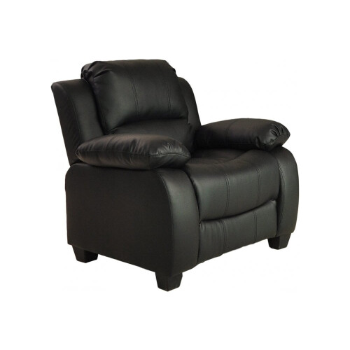 Valerie Black Leather Armchair
