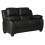 Valerie Black Leather 2 Seater Sofa 1