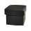 Valerie Black Leather Footstool 1