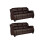 Valerie Brown Leather 3+3 Seater Sofa Set 1
