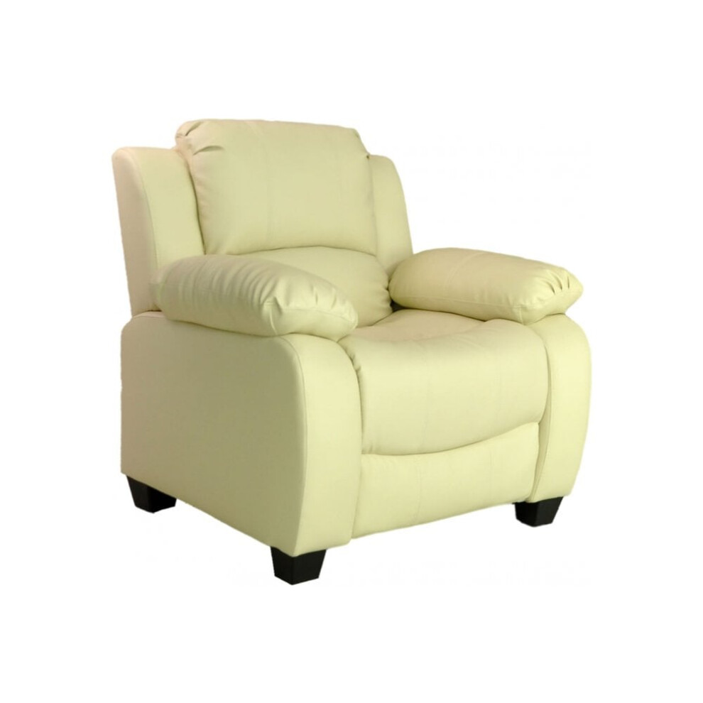 Valerie Cream Leather Armchair