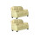 Valerie Cream Leather 2+2 Seater Sofa Set 1