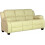 Valerie Cream Leather 3 Seater Sofa 1