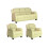 Valerie Cream Leather 3+1+1 Seater Sofa Set 1