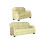 Valerie Cream Leather 3+2 Seater Sofa Set 1