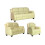 Valerie Cream Leather 3+2+1 Seater Sofa Set 1