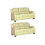 Valerie Cream Leather 3+3 Seater Sofa Set 1