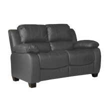 Valerie Grey Leather 2 Seater Sofa