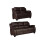 Valerie Brown Leather 3+2 Seater Sofa Set 1
