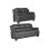 Valerie Grey Leather 3+2 Seater Sofa Set 1
