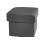 Valerie Grey Leather Foostool 1