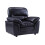 Verona Black Leather Armchair 1