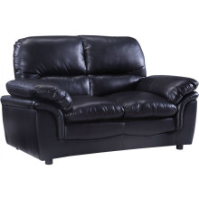 Verona Black Leather 2 Seater Sofa