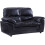 Verona Black Leather 2 Seater Sofa 1