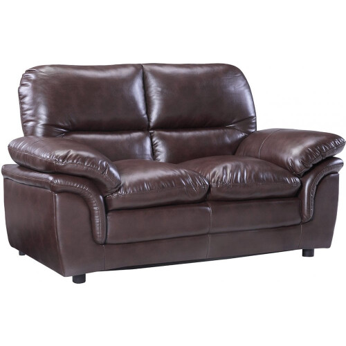 Verona Brown Leather 2 Seater Sofa