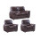 Verona Brown Leather 2+1+1 Seater Sofa Set 1
