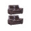 Verona Brown Leather 2+2 Seater Sofa Set 1