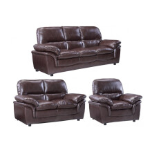 Verona Brown Leather 3+2+1 Seater Sofa Set
