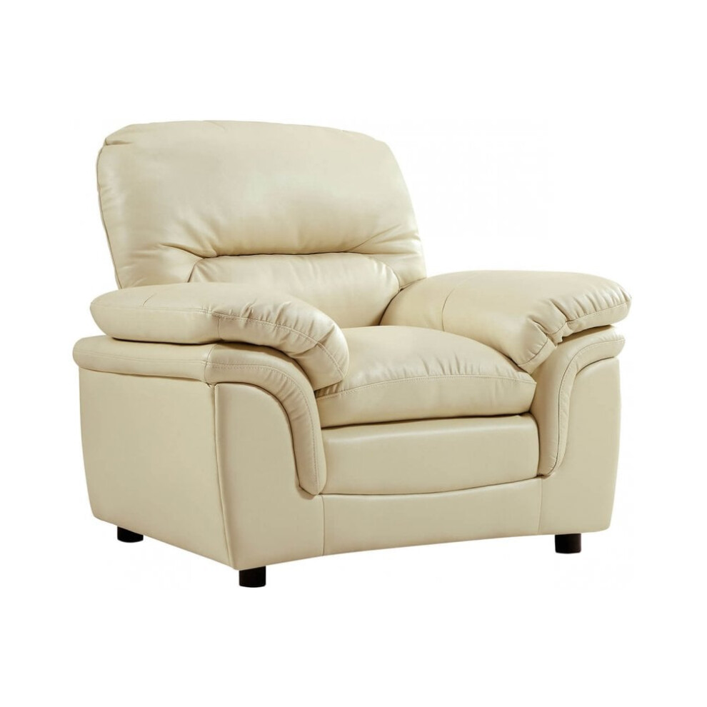 Verona Cream Leather Armchair