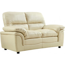 Verona Cream Leather 2 Seater Sofa
