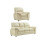 Verona Cream Leather 3+1 Seater Sofa Set 1