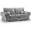 Verona High Back Grey Fabric 4 Seater Sofa 1