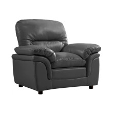 Verona Grey Leather Armchair