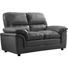 Verona Grey Leather 2 Seater Sofa