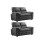 Verona Grey Leather 2+2 Seater Sofa Set 1